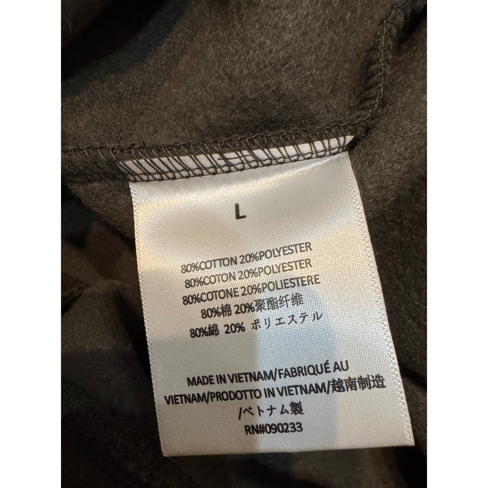 FEAR OF GOD ESSENTIALS Off Black Hoodie Pullover Large L Fleece - Picture 6 of 7